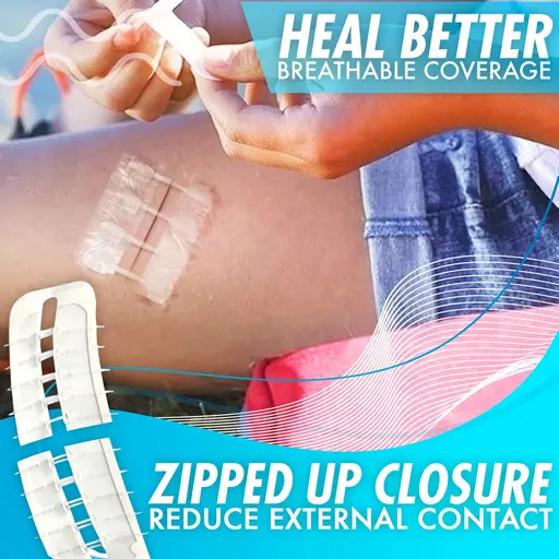 Recovery Closure Enhancing Zipped Up Bandage Patch