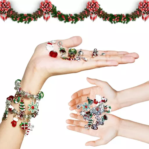 24 Days Countdown Calendar DIY Christmas Bracelets Set