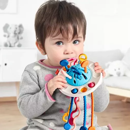 Montessori Ufo Silicone Pulling Toy