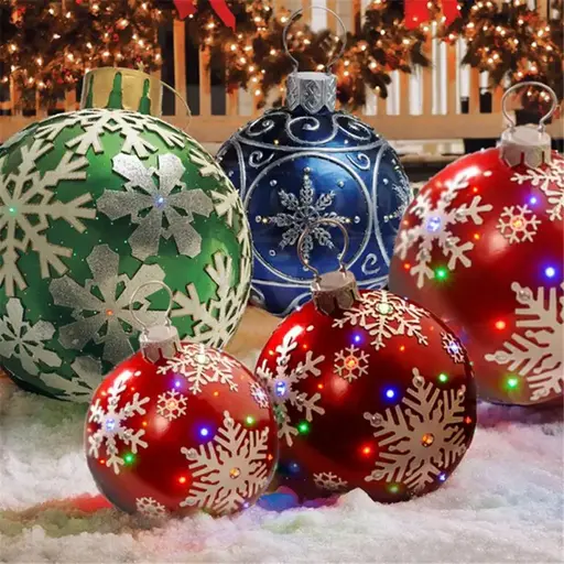 Outdoor Christmas Inflatable Decorated Ball Giant Christmas Inflatable Ball Christmas Tree Decorations