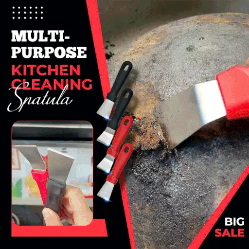 Multipurpose Kitchen Cleaning Spatula Scraper Stainless Steel Fume Shovel