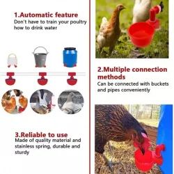 Automatic Chicken Water Cup Waterer Kit for Poultry