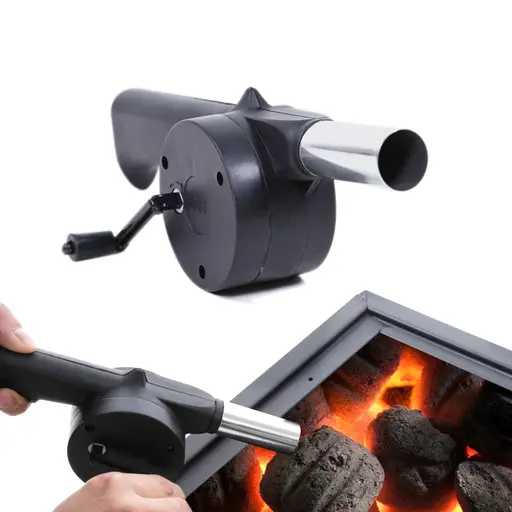 Hand Crank BBQ Fan Portable Barbeque Air Blower