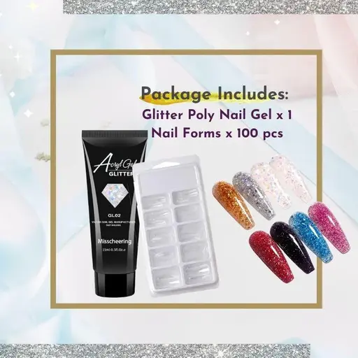 Glitter Poly Nail Gel Kit