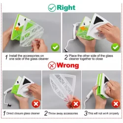Double Side Magnetic Window Cleaner Brush Tool