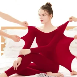 Traceless Thermal Underwear Set for Women Ultra-Thin Intimate Pajamas